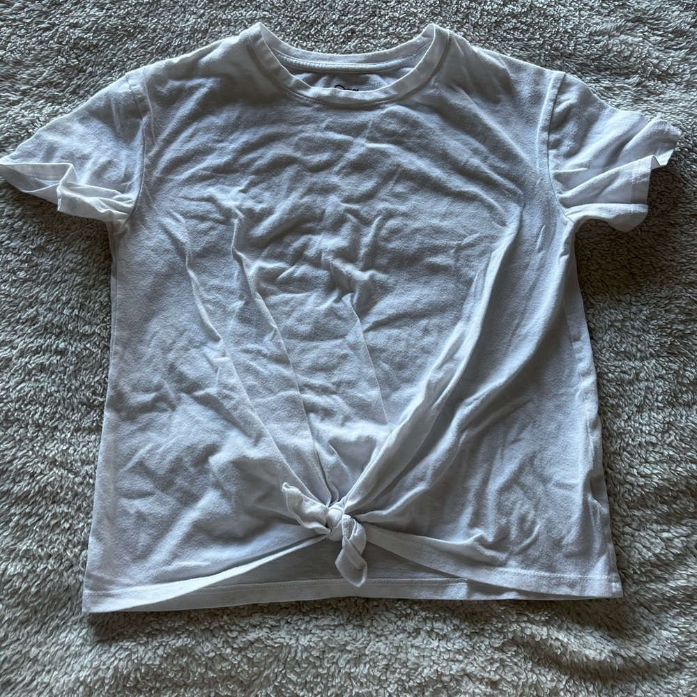 white crop with tie